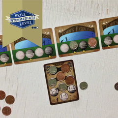 Intermediate-level two player golf card game, Famous Fairways (photo: game in play)