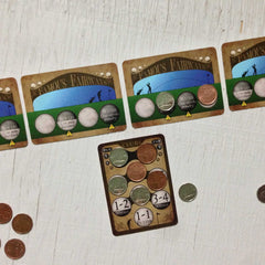 Two player golf card game, Famous Fairways (photo: game in play)