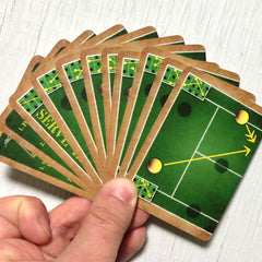 Two player tennis card game, Famous Forehand (photo: card fan)